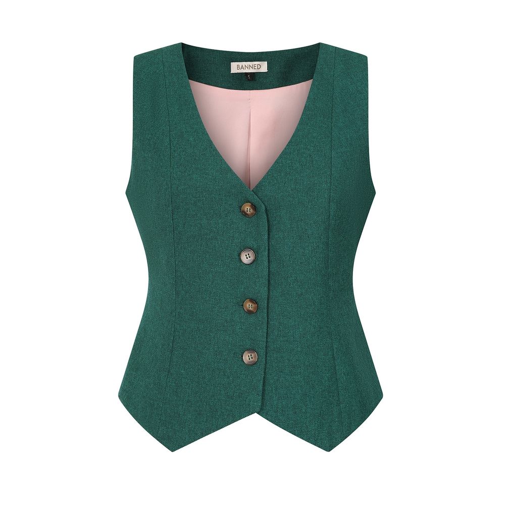 Banned - Selma Waistcoat - Green